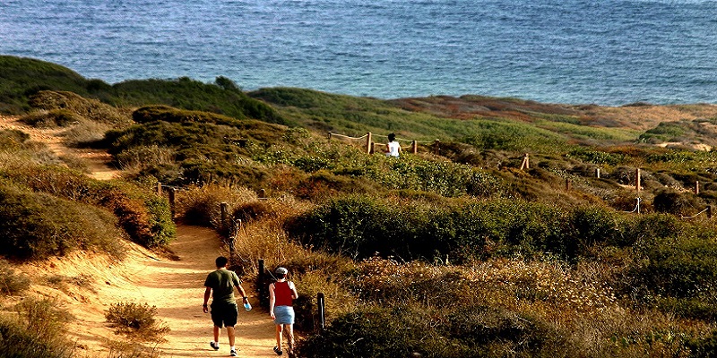 caminhada pela Reserva Estadual Torrey Pines